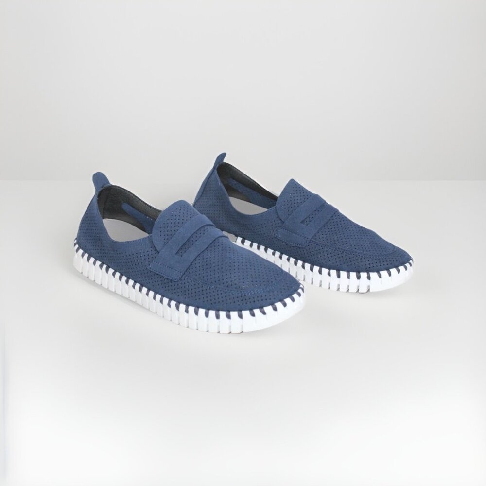 Ilse Jacobsen HORNBAEK Women's Tulip3870 Loafer Slip On Perforated Platform 39 9